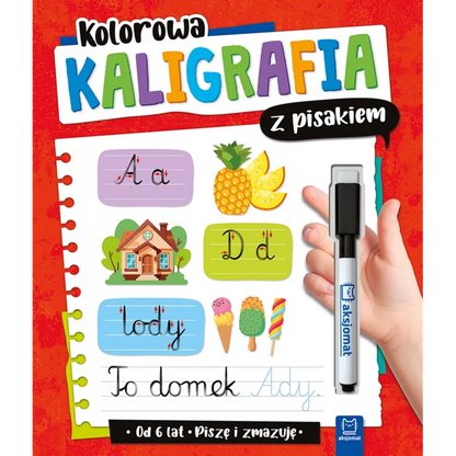 Kolorowa kaligrafia z pisakiem piszę i zmazuję (od 6 lat)