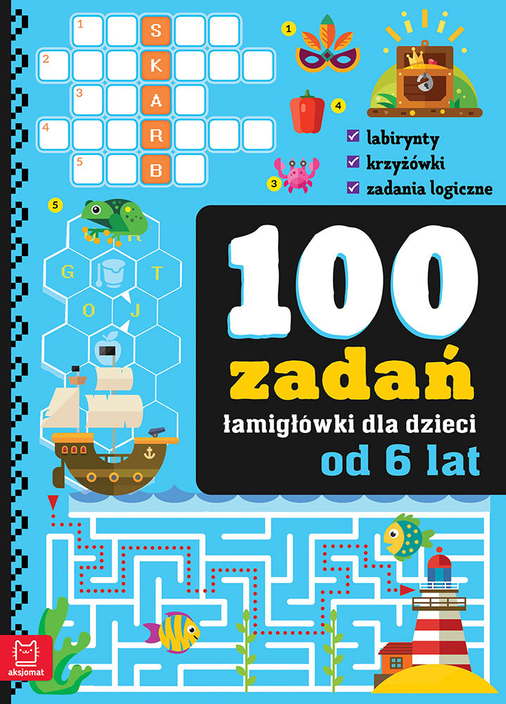 100 zadań łamigłówki dla dzieci od 6 lat