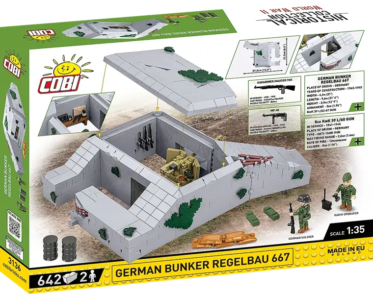 Historical Collection WWII - German Bunker Regelbau 667 - 642 klocki
