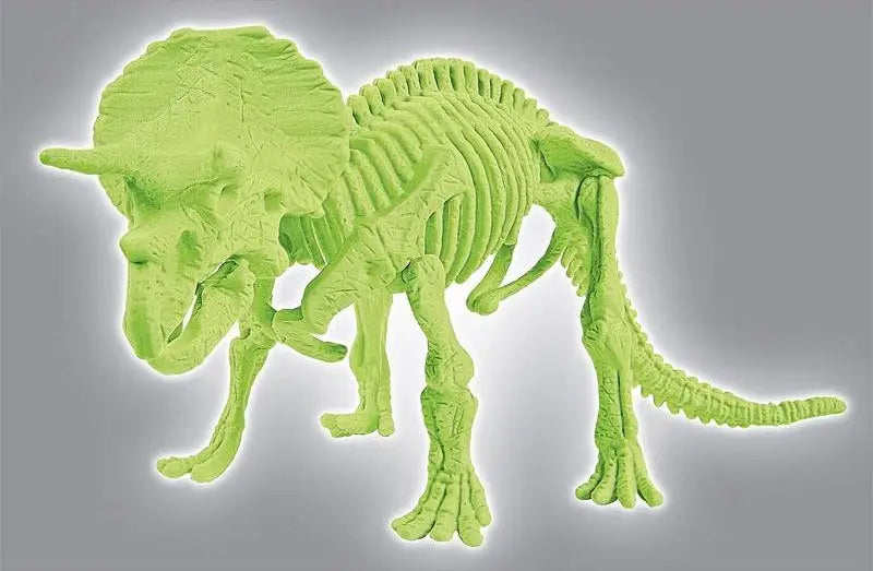 Naukowa zabawa skamieniałości fluorescencyjny triceratops