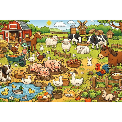 PUZZLE 100 Seek&Find Wieś 16589