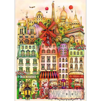 Puzzle Premium Plus Quality 1000 elementów - O północy w Paryżu