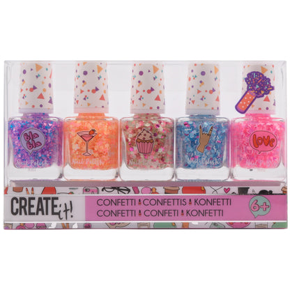 Create it! lakier do paznokci confetti 5-pak