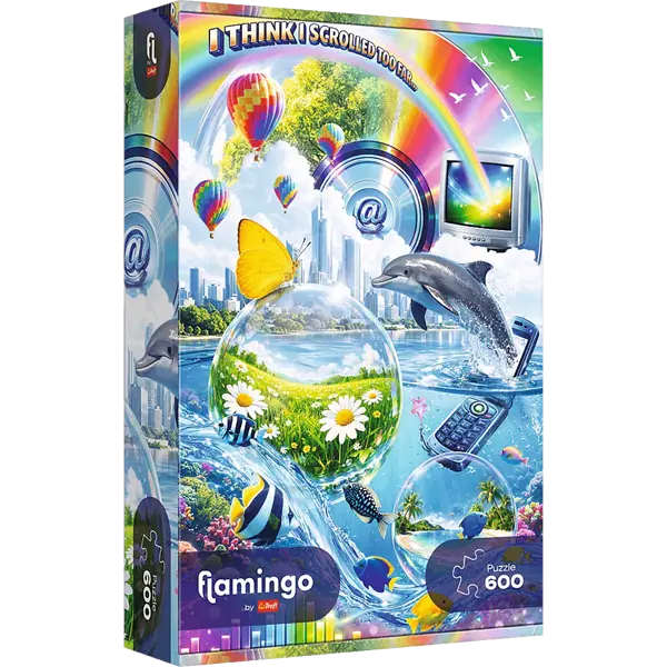 Puzzle 600 el. Flamingo by Trefl, Internetowy chaos Y2K