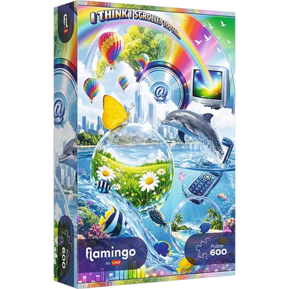 Puzzle 600 el. Flamingo by Trefl, Internetowy chaos Y2K