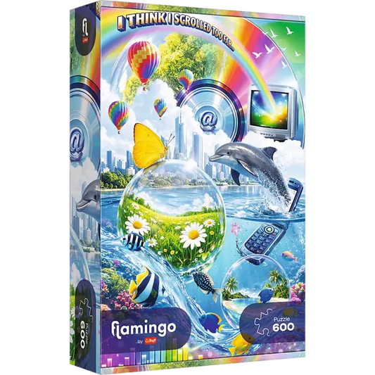 Puzzle 600 el. Flamingo by Trefl, Internetowy chaos Y2K