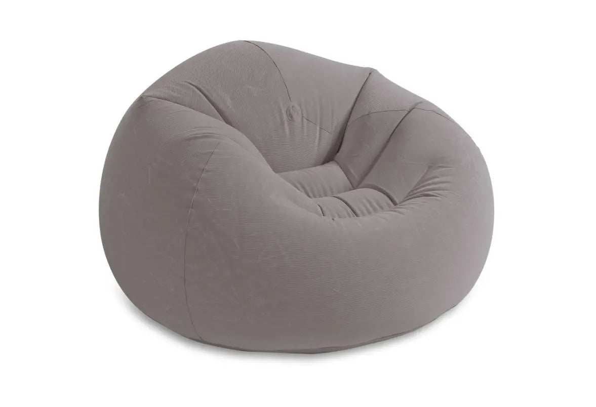 Pufa flokowana Grey 107x104x69