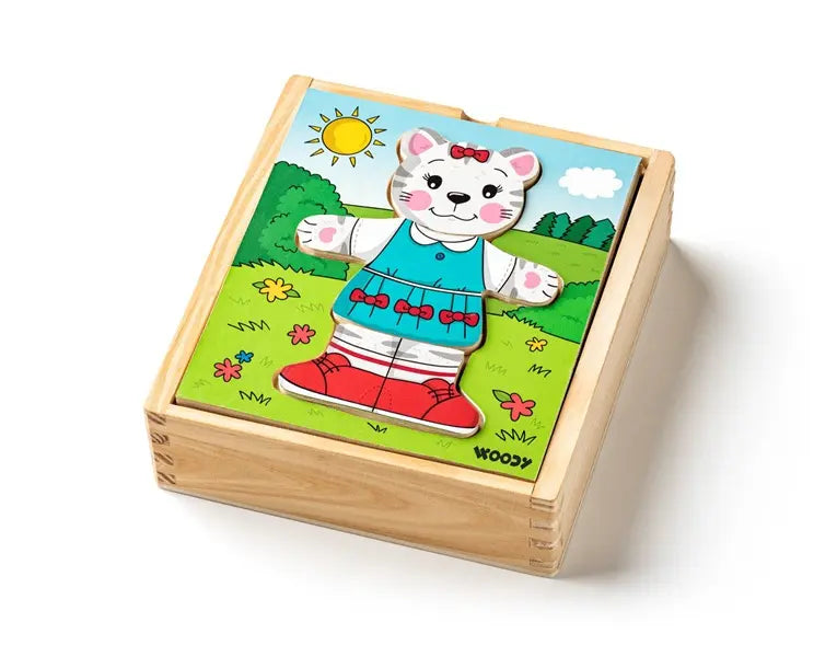 Puzzle garderoba kotki - 18 elementów