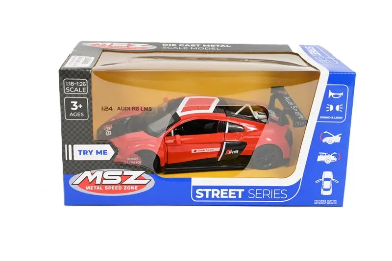 Model Audi R8 LMS czerwony ze światłem i dźwiękiem