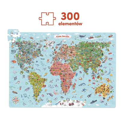 Puzzle odkrywcy mapa świata 7+