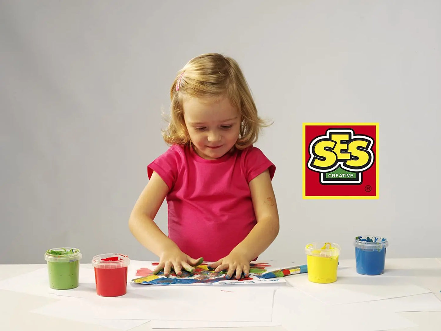 SES Farby do malow.palcami 4kol 145ml 00305 03050