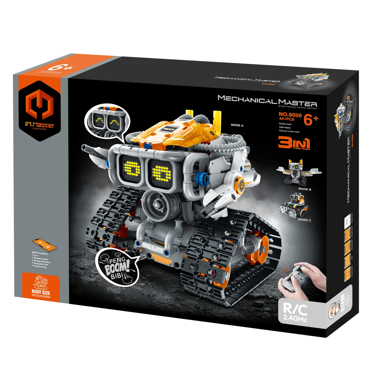 Immaster rc inteligentny robot programujący 3w1 451 elementów