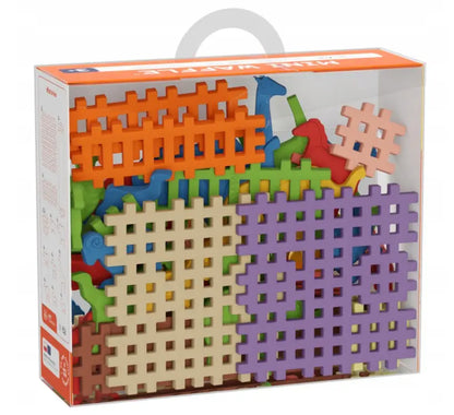 Klocki wafle mini zwierzęta 62 elementy
