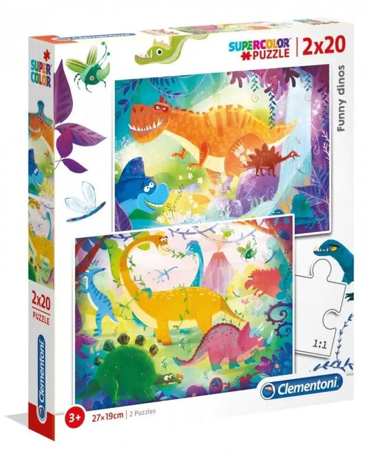 Puzzle 2x20 Super Kolor Funny dinos