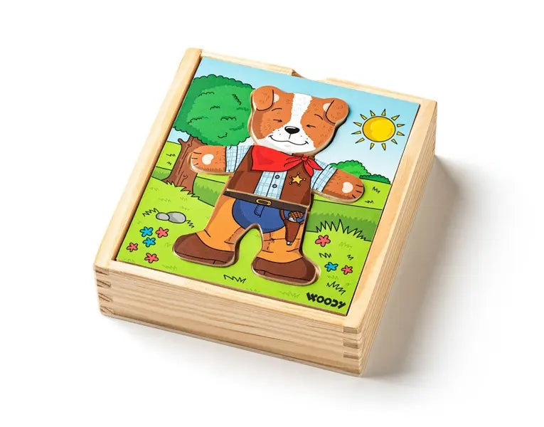 Puzzle Szafa z ubraniami, Piesek 18 el.