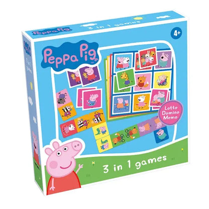Świnka Peppa 3w1 - Lotto, Domino, Memo