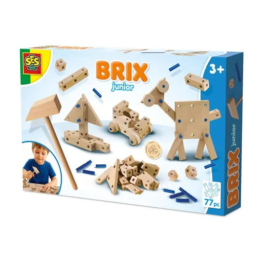 Brix junior - Drewniane konstrukcje 77 elementów