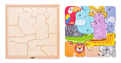 Puzzle na planszy - Zwierzątka