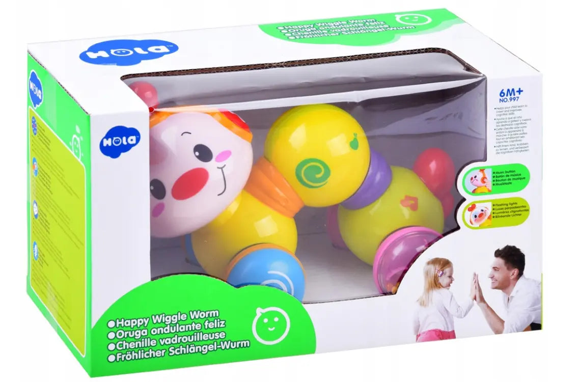 Gąsienica z muzyką i światłem smily play