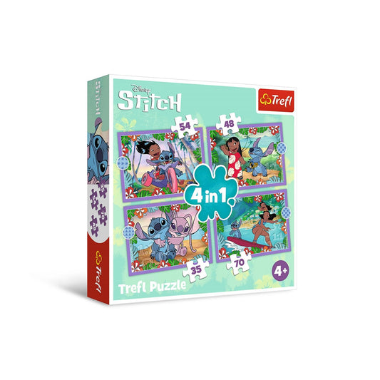 Puzzle 4w1 szalony dzień lilo i stitch
