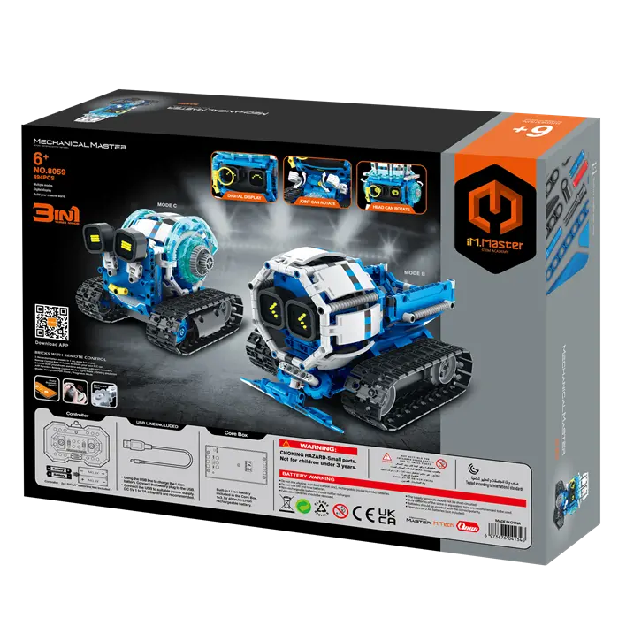 Immaster rc inteligentny robot programujący 3w1 494 elementy