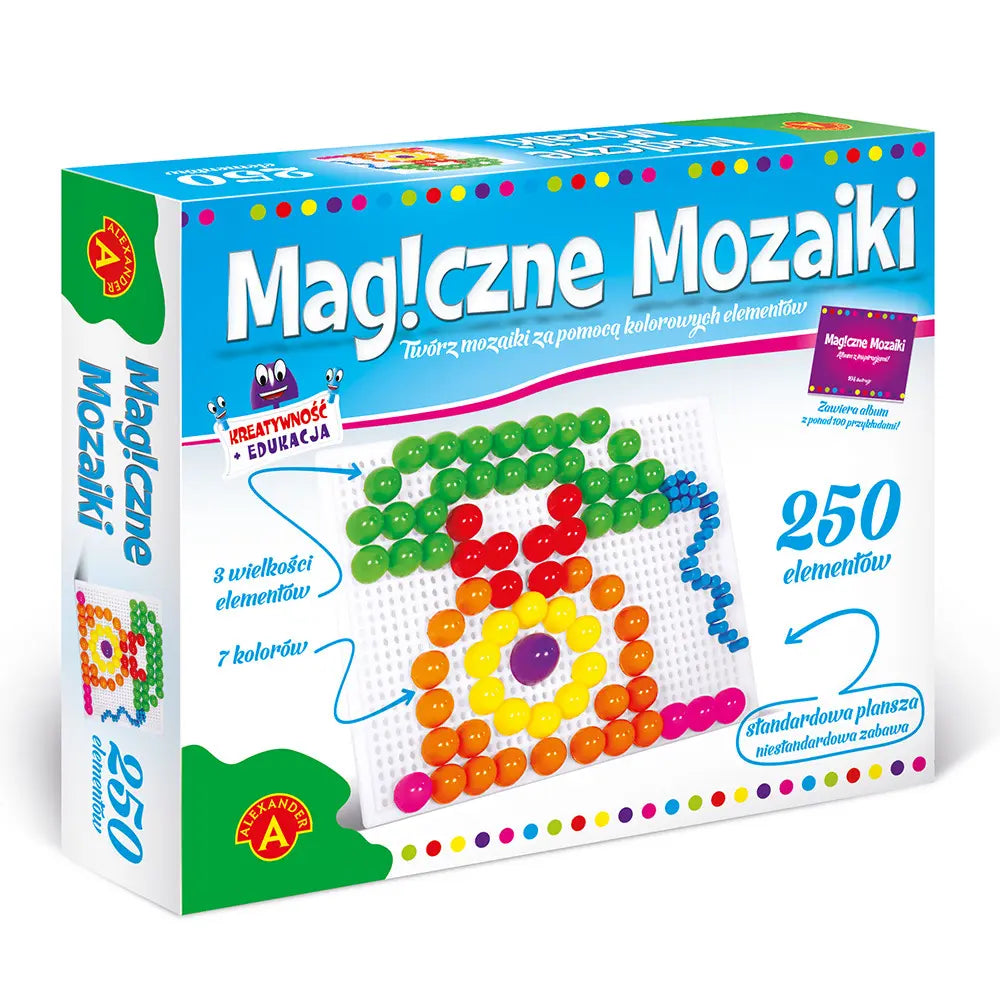 Magiczne mozaiki - kreatywność i edukacja 250 elementów 0662