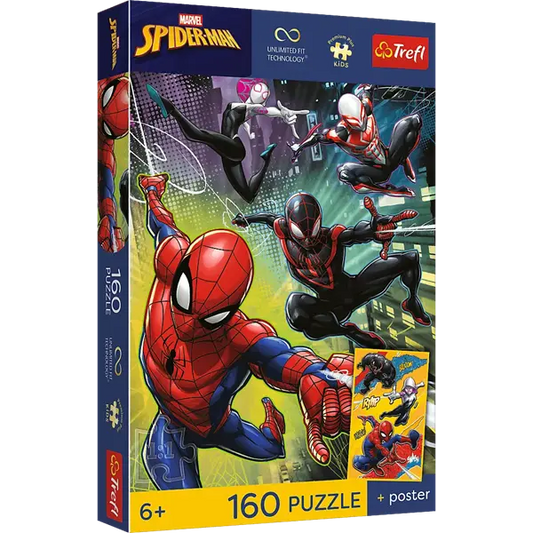 Puzzle Premium Plus Kids UFT, Marvel 160 el. Pajęcze sprawy