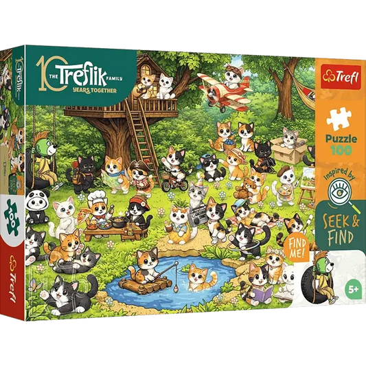 PUZZLE 100 Seek&Find Koci świat 16587