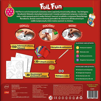 Zestaw kreatywny Skillmatics Foil Fun - Ozdoby Świąteczne