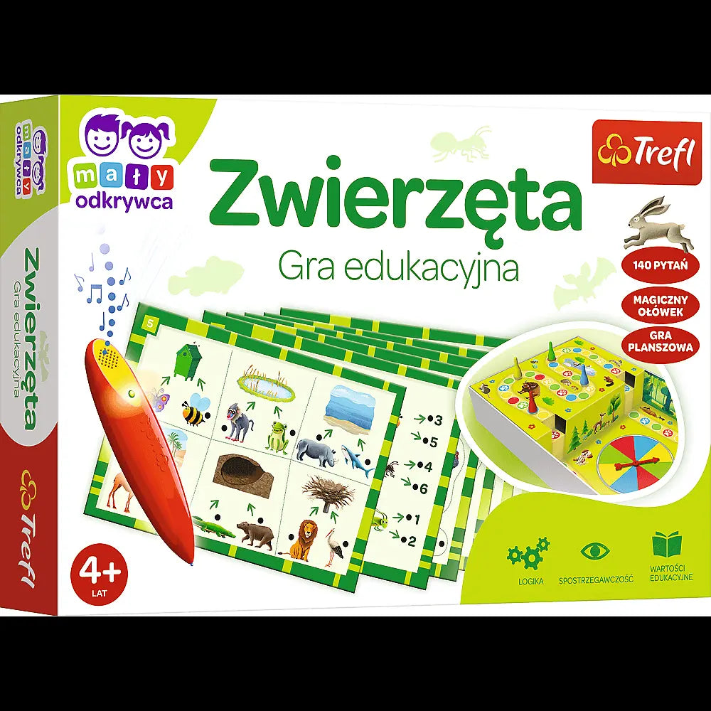 Mały odkrywca gra zwierzęta magiczny ołówek