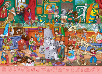 Puzzle obserwacyjne z lupą 90 elem muzeum