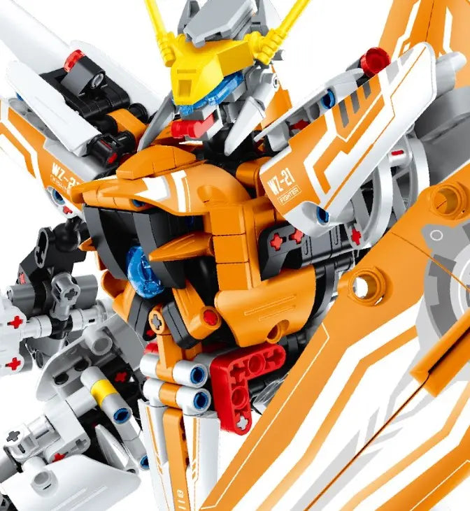 Immaster klocki mech wojownik żółty 833 elementy