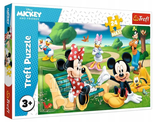 PUZZLE MAXI 24 Myszka Miki w gronie przyjac.14344