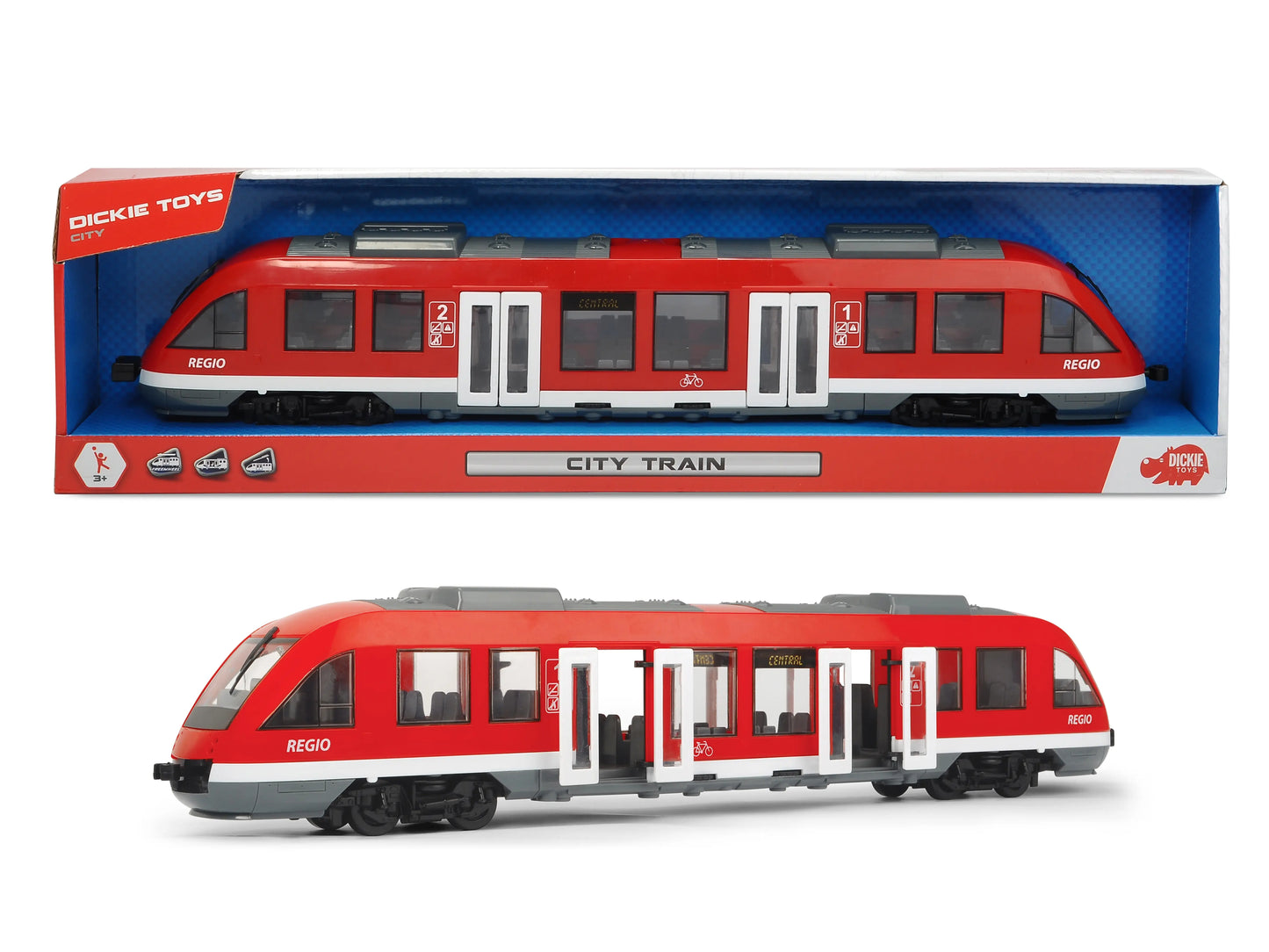 Dickie city train z otwieranymi drzwiami