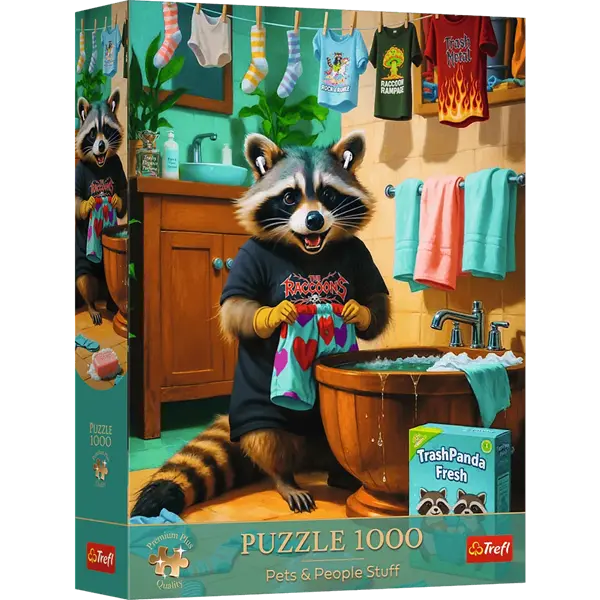 Puzzle Pets and People Stuff 1000 el. Dzień Prania Szopa