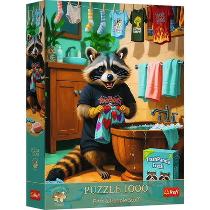 Puzzle Pets and People Stuff 1000 el. Dzień Prania Szopa