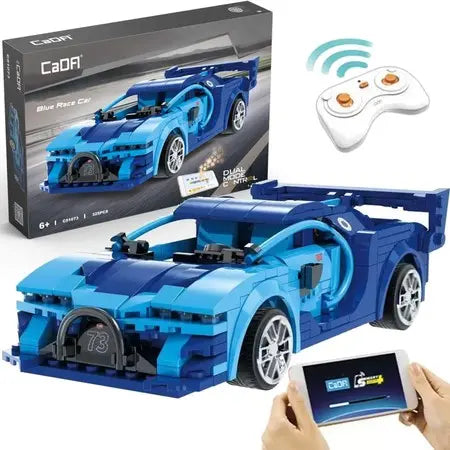 Cada klocki blue race car