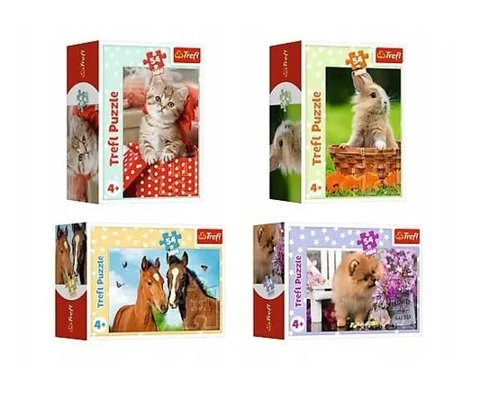 Puzzle 54 mini urocze zwierzątka mix