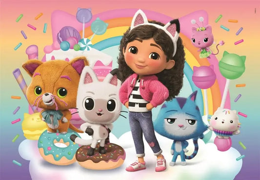 Puzzle 2x20 SuperKolor Koci Domek Gabi