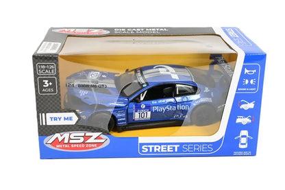 Model BMW M6 GT3 niebieski ze światłem i dźwiękiem