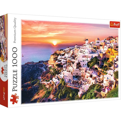 Puzzle 1000 zachód słońca nad santorini
