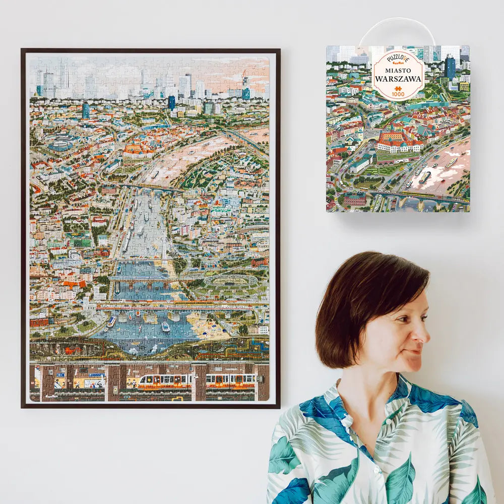 Puzzlove miasto warszawa 1000 elementów puzzle rodzinne