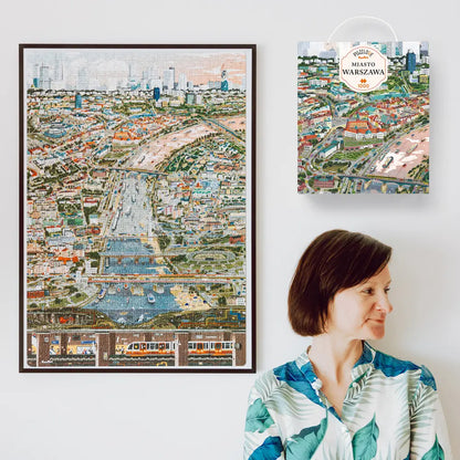 Puzzlove miasto warszawa 1000 elementów puzzle rodzinne