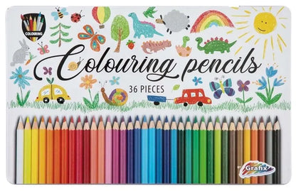 Kredki w metalowym pudełku - 36 szt.