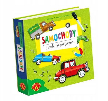 Puzzle magnetyczne układanka samochody