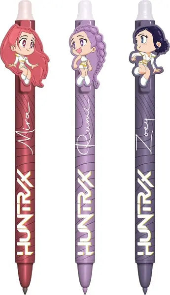 K-Pop Demon Hunters długopis żelowy 3szt, zmazywalne