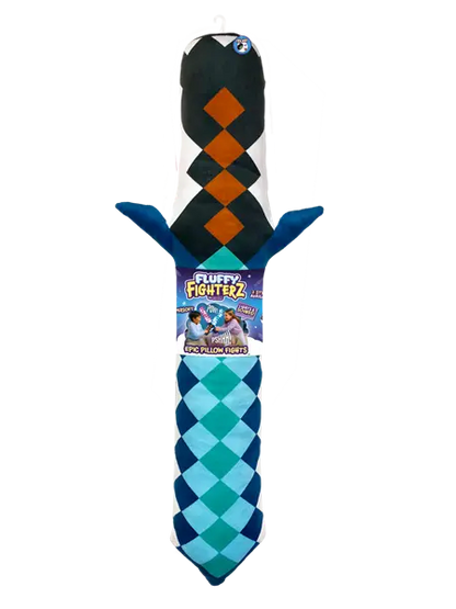 FLUFFY FIGHTERZ pluszowy miecz pixel z dźwiękiem i światłem szmaragdowy FFSW001-BL