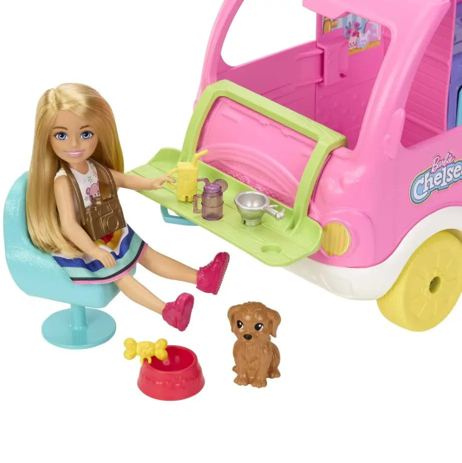 Barbie kamper chelsea zestaw 2w1