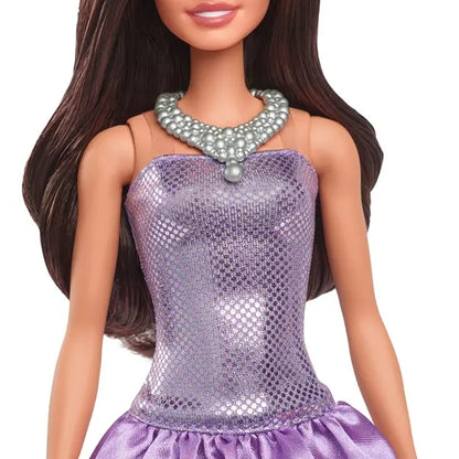 Barbie lalka Fashionistas, fioletowy strój