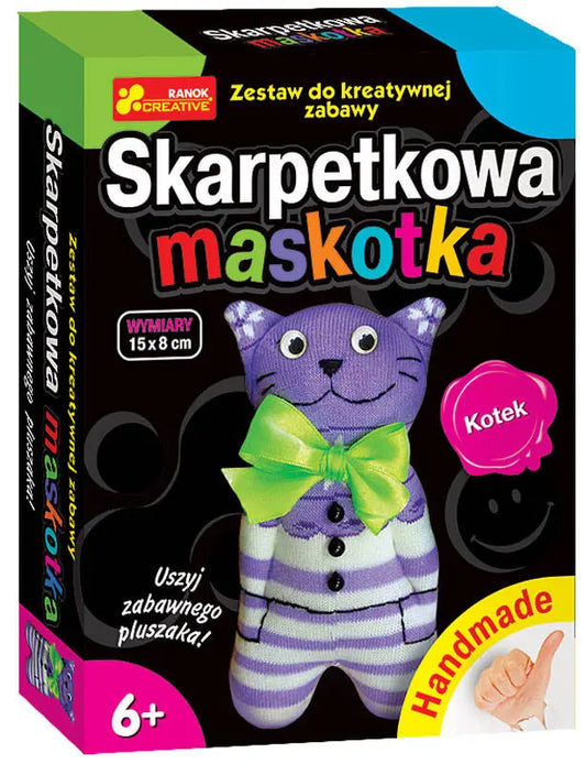 Skarpetkowa maskotka kotek